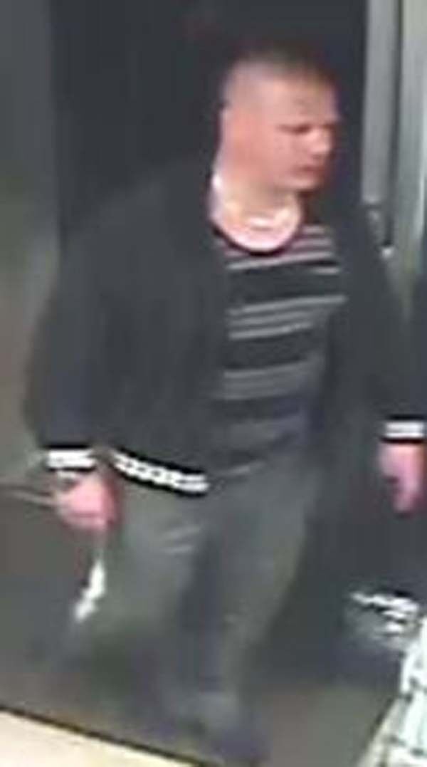 A handout photo issued by Thames Valley Police of a CCTV image of a man they would like to speak to in connection with the assault.