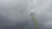 Watch as Italian aerobatic display team treats Dublin to a very patriotic flypast