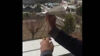 This paper airplane trick is once in a lifetime