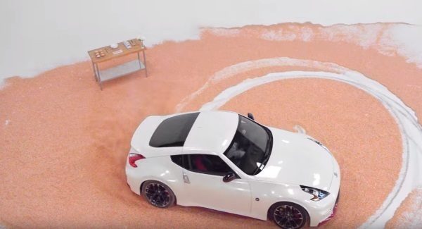 Watch this Nissan 370Z NISMO put sprinkles on 300 donuts