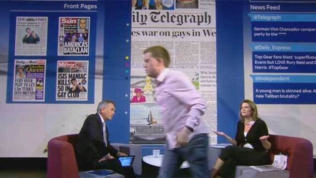 Journalist walks off as Sky News presenters refuse to link Orlando shooting to homophobia
