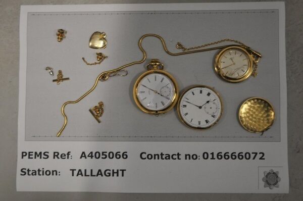 If you're walking round without your pocket watches, you may be able to get them in Tallaght. Pic: garda.ie If you're walking round without your pocket watches, you may be able to get them in Tallaght. Pic: garda.ie