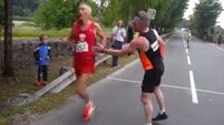 Watch this wonderful act of sportsmanship at a recent road race in Cork