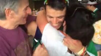 WATCH: Great moment as Thomas Barr first meets his parents after Olympic final