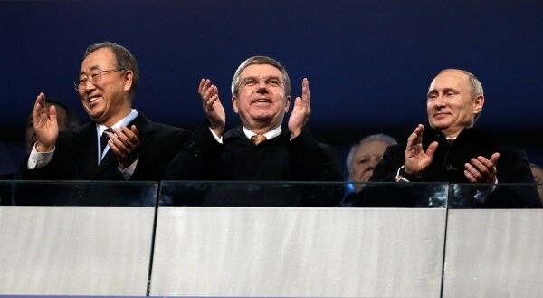 The opening ceremony of the Sochi Olympics. The opening ceremony of the Sochi Olympics.