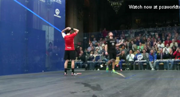 Check out the most incredible squash retrieval you’ll ever see