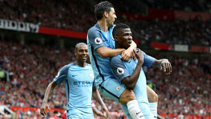 Thrilling derby sees Man City defeat Man United