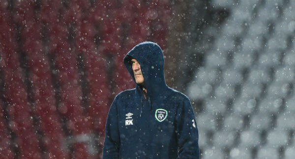 Roy Keane inspects the pitch ahead of the FIFA World Cup Qualifier match between Serbia and Republic of Ireland at the Red Star Stadium. Photo by David Maher/Sportsfile Roy Keane inspects the pitch ahead of the FIFA World Cup Qualifier match between Serbia and Republic of Ireland at the Red Star Stadium. Photo by David Maher/Sportsfile