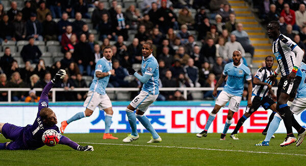 Newcastle United's Vurnon Anita scores his sides opening goal at St James' Park, Newcastle. Photo: Owen Humphreys/PA