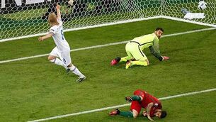 Iceland score first goal and get first point at a major tournament