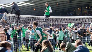 Scottish Football chief 'appalled' as Hibs fans run on to pitch after Cup final win