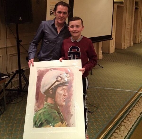 Tony McCoy and Adam Leahy pictured after the auction. Tony McCoy and Adam Leahy pictured after the auction.