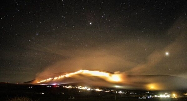 One of the wildfires on Achill Island, Co Mayo, over the weekend. Pic: Irish Wildlife Trust One of the wildfires on Achill Island, Co Mayo, over the weekend. Pic: Irish Wildlife Trust