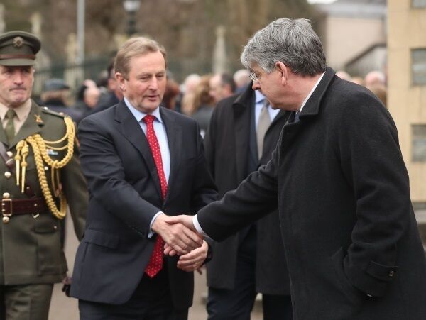 Taoiseach Enda Kenny (centre) arriving for the funeral.Niall Carson/PA Wire Taoiseach Enda Kenny (centre) arriving for the funeral.Niall Carson/PA Wire