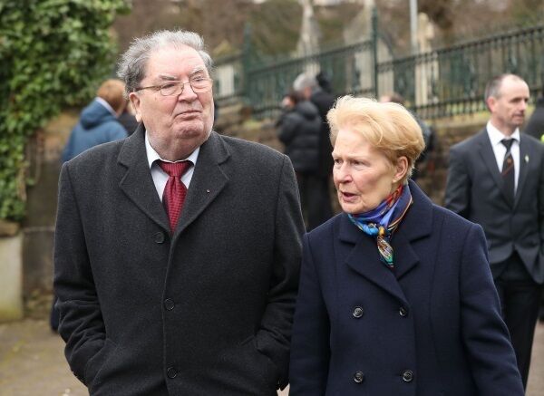 John Hume and wife Pat arriving for the funeral.Photo credit: Niall Carson/PA Wire John Hume and wife Pat arriving for the funeral.Photo credit: Niall Carson/PA Wire