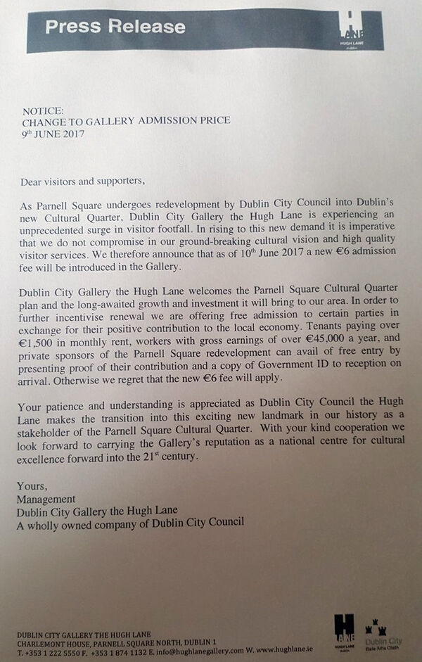 A copy of the hoax 'press release' sent to local politicians.