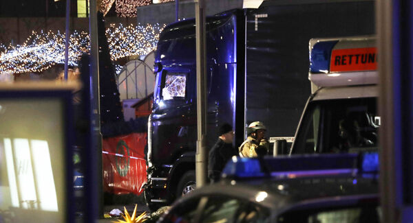The truck used to carry out the attack on Berlin market. Picture: AP