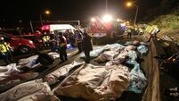 28 killed as tour bus flips over in Taiwan