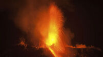 Watch as Mount Etna erupts in fiery show of lava