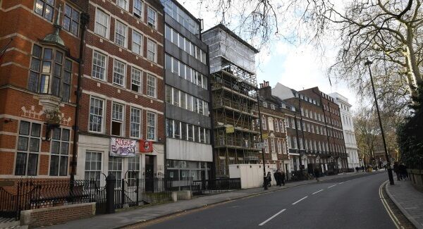 A banner reading "Rogue Embassy" hangs outside 19 Buckingham Gate, London, which has been squatted by the Autonomous Nation of Anarchist Libertarians. Pic: PA A banner reading "Rogue Embassy" hangs outside 19 Buckingham Gate, London, which has been squatted by the Autonomous Nation of Anarchist Libertarians. Pic: PA