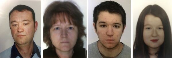 From left, father Pascal Troadec, mother Brigitte Troadec, son Sebastien Troadec, and daughter Charlotte Troadec.