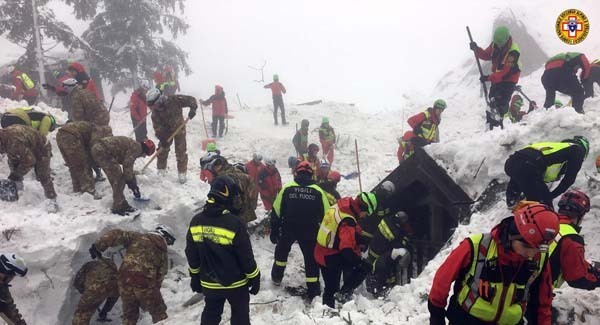 Rescuers believe air pockets might still be keeping people alive in the Italy avalanche