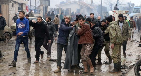 Death toll in Syrian market bombing at rebel-held town rises