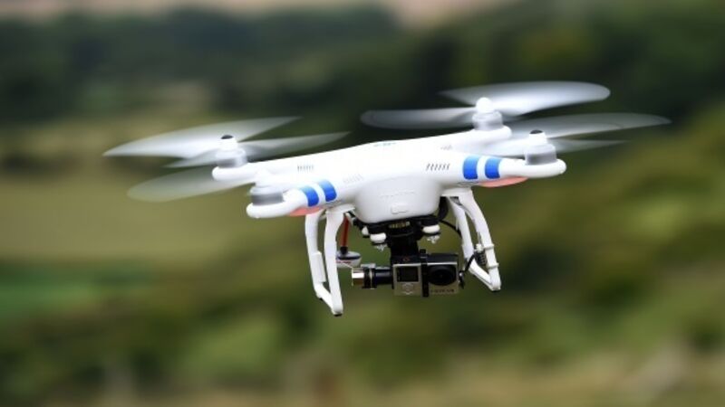 Drone the size of a football flew 20 metres from plane to get 'spectacular video footage' Drone the size of a football flew 20 metres from plane to get 'spectacular video footage'