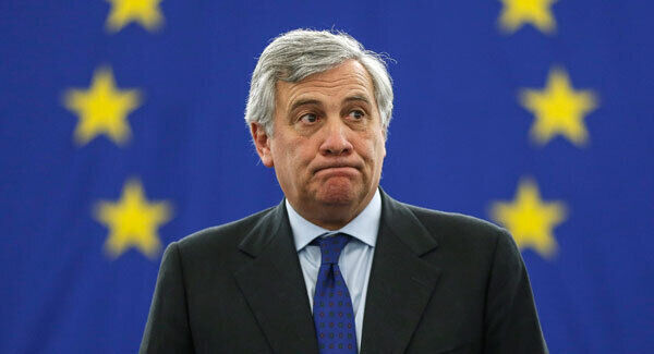 Antonio Tajani acknowledges after being elected European Parliament President at the European Parliament in Strasbourg, France.