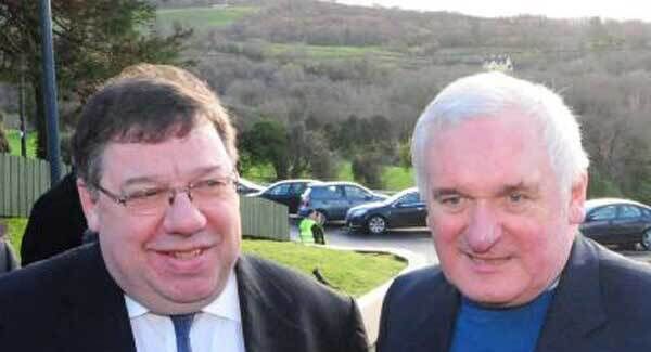 08/12/2014 ... Former Taoishigh Bertie Ahern and Brian Cowen attending the funeral of the late Jackie Healy-Rea in St. Patrick's Church, Kilgarvan. 08/12/2014 ... Former Taoishigh Bertie Ahern and Brian Cowen attending the funeral of the late Jackie Healy-Rea in St. Patrick's Church, Kilgarvan.