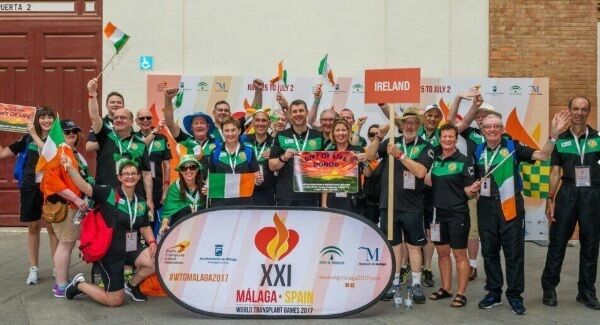 Transplant Team Ireland at the opening of the World Transplant Games in Malaga.