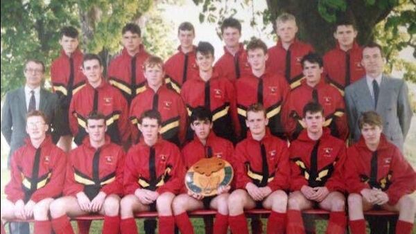 Mark Tumilty is front row, third from the left. Garry Doyle is backrow, fourth from right.