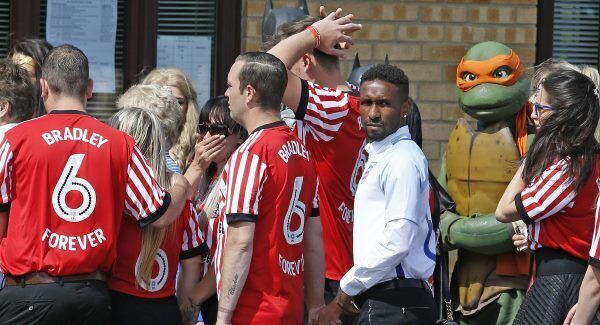 Jermain Defoe (centre) during the funeral of Bradley Lowery. Picture: Owen Humphreys/PA Wire Jermain Defoe (centre) during the funeral of Bradley Lowery. Picture: Owen Humphreys/PA Wire