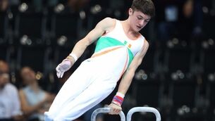 Watch a young Irish gymnast win gold at the World Challenge Cup