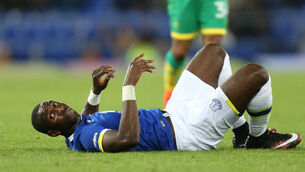 Yannick Bolasie suffers serious knee ligament injury