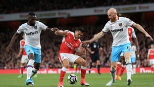 Arsenal win keeps Hammers in relegation trouble