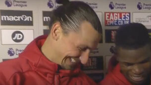 WATCH: Zlatan and Paul Pogba share a giggle in post-match interview