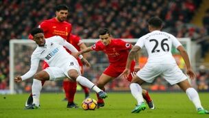 Shock result: Swansea defeat Liverpool at Anfield