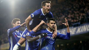 Diego Costa receives a hero’s welcome on Chelsea return