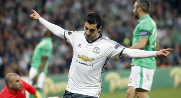 Mkhitaryan limps off as 1-0 win puts Man United into Europa League last 16