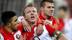Liverpool fans overjoyed for Dirk Kuyt as his hat-trick wins Feyenoord the title