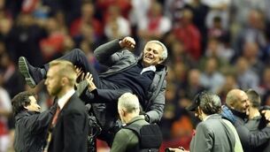 WATCH: Jose Mourinho overjoyed after Man United's emotional Europa League win