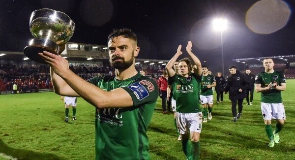 Greg Bolger with the President’s Cup at Turner’s Cross.