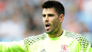 See Victor Valdes' slip that gifted Man Utd a goal at Middlesbrough