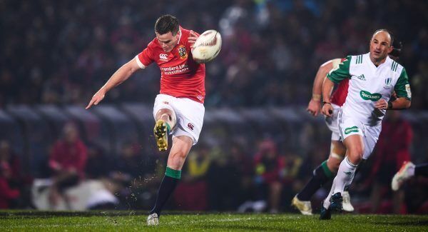 Jonathan Sexton of the British & Irish Lions kicks to restart the match between the Maori All Blacks and the British & Irish Lions at Rotorua International Stadium in Rotorua, New Zealand. Photo by Stephen McCarthy / SPORTSFILE Jonathan Sexton of the British & Irish Lions kicks to restart the match between the Maori All Blacks and the British & Irish Lions at Rotorua International Stadium in Rotorua, New Zealand. Photo by Stephen McCarthy / SPORTSFILE