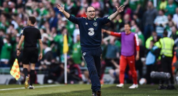Republic of Ireland manager Martin O’Neill reacts during the FIFA World Cup Qualifier Group D match between Republic of Ireland and Austria at Aviva Stadium, in Dublin. Photo by Seb Daly/Sportsfile
