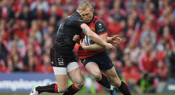 Keith Earls of Munster is tackled by Chris Ashton of Saracens during the European Rugby Champions Cup Semi-Final match between Munster and Saracens at the Aviva Stadium in Dublin. Photo by Brendan Moran/Sportsfile Keith Earls of Munster is tackled by Chris Ashton of Saracens during the European Rugby Champions Cup Semi-Final match between Munster and Saracens at the Aviva Stadium in Dublin. Photo by Brendan Moran/Sportsfile