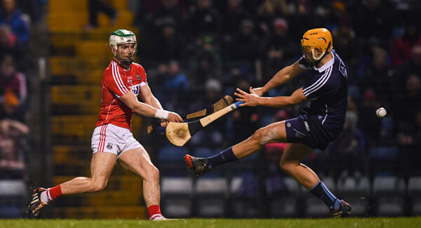 Shane Kingston of Cork shoots to score his side's first goal past Dublin goalkeeper Conor Dooley during the Allianz Hurling League Division 1A Round 2 match between Cork and Dublin at Páirc Uí Rinn in Cork. Photo by Stephen McCarthy/Sportsfile Shane Kingston of Cork shoots to score his side's first goal past Dublin goalkeeper Conor Dooley during the Allianz Hurling League Division 1A Round 2 match between Cork and Dublin at Páirc Uí Rinn in Cork. Photo by Stephen McCarthy/Sportsfile