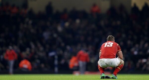 A dejected Jonathan Davies after the England game. Pic: PA A dejected Jonathan Davies after the England game. Pic: PA