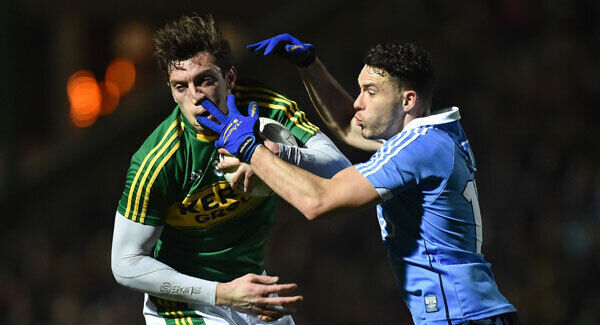 David Moran of Kerry in action against Shane B. Carthy of Dublin at Austin Stack Park. Photo by Diarmuid Greene/Sportsfile